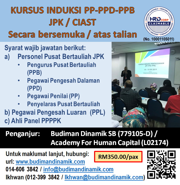 Kursus Induksi PP-PPD-PPB, 4 - 5 Oktober 2025 secara bersemuka